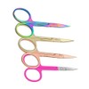 Stainless Steel Nose Hair Scissors 4pcs Set Curved Tip Eyebrow