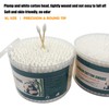 Thick Cotton Swabs,XL Size Natural Bamboo Cotton Buds,Precision & Round
