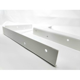 One Pair Workstation Heavy-Duty Reversible Brackets 1000lb. Load Capacity [per Pair] (24" x 29", White)
