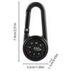 Generic Carabiner Compass - Compass Keychain with Temperature Gauge, Small
