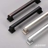 Alzassbg 6 Pack Matte Black Cabinet Pulls, 5 Inch(128mm) Hole