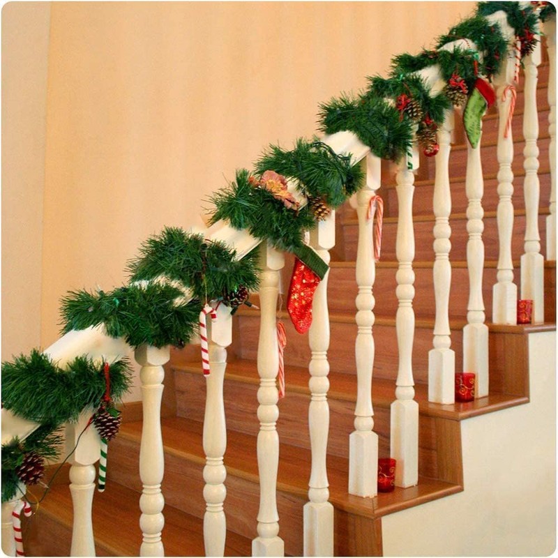Christmas Garland, Artificial Non-Lit Soft Green Garlands - Festive Holiday