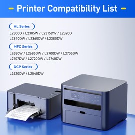 TN660 Toner Cartridge Black Replacement 2-Pack Compatible with Brother DCP L2520DW L2540DW/ HL L2300D L2305W L2315DW L2320D L2340DW L2360DW L2380DW/ MFC L2680W L2685DW L2700DW L2705DW L2707DW Printer