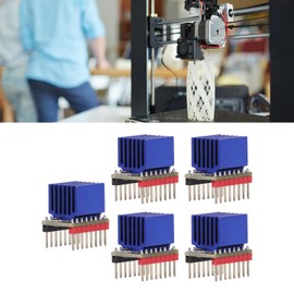 Ultra Silent Nema 17 Stepper Motor Driver Module, 5 Sets Stepper Motor Driver Ultra Silent Stepstick 2.5A Uart Nema17 Step Motor Driver Module for TMC2208