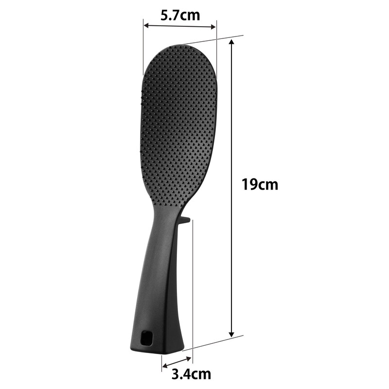 Yamazaki 4759 Standing Rice Spoon, Slim, Black, W2.2 x D1.3