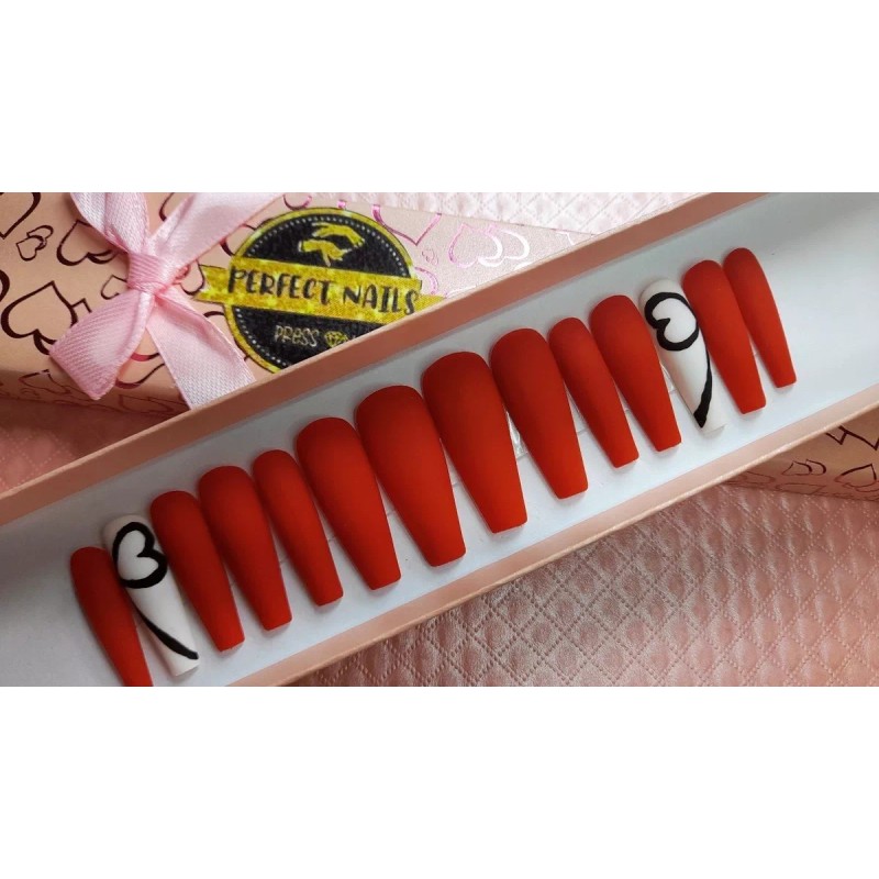 Perfect Nails Press On Uñas Press On San Valentin Calidad