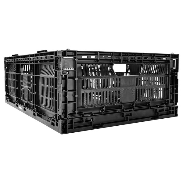 JEZERO Medium Collapsible Plastic Storage Crate – Stackable Utility Bin