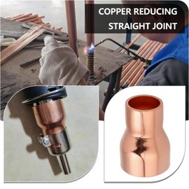 Create idea 10Pcs Copper Reducer Solder Connection 15mm to 10mm for Plumbing Reducing Straight Connector Pressure Fitting Pipe Tube Connector Adapter