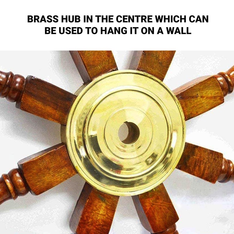 Classic Ship's 6 Spoke Wooden Wheel