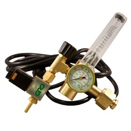 Grow1 CO2 Regulator Kit with Solenoid Valve Flow Meter Tubing and Power Cord Adjustable 0.5 to 15 CFH for Indoor Grow Rooms and Greenhouses