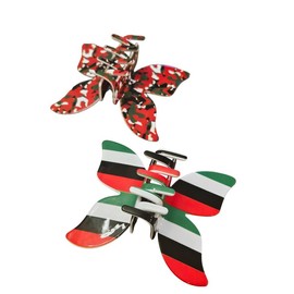 Palestine Hair Clip Red Greeen White Black Hair Claw - Pattern: 2 pack (1 of each)
