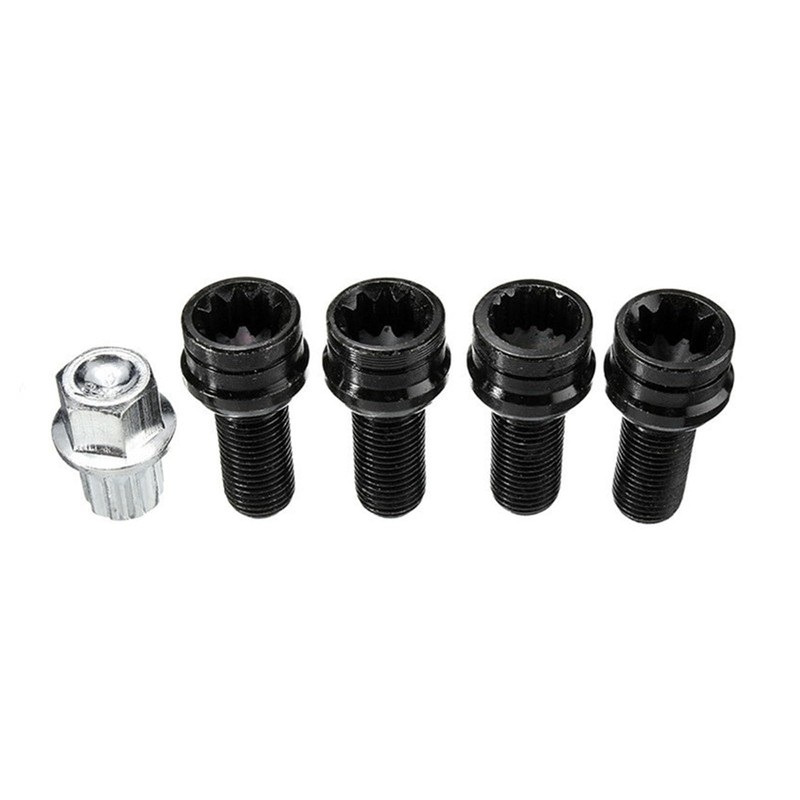 4 Pcs Steel Anti-Theft Wheel Bolts M14 x 1.5mm