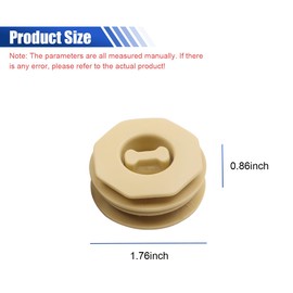 DUSCOKE 5PCS Car Carpet Fixing Clips - Double Layer Car Interior Floor Mat Safety Non-Slip Fasteners Clips - Twist-Lock Hook Fastening Accessories Foot Pad Buckle Set Universal for Most Cars (Beige)