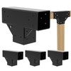 Pergola Kit T Shaped 4x4(Actual: 3.64"x3.64")-4 Pack Pergola Bracket 4x4-3