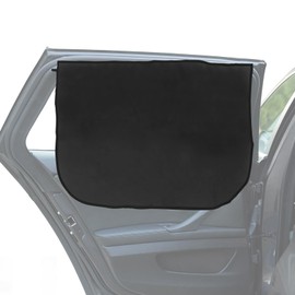 Car Window Shades for Side Windows Baby and Kids,Car Back Window Sun Shade Covers,Strong Magnetic Sunshades Curtains for Truck,27.5" x 19.5" (Solid Black Cloth)