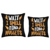 Dino Nuggets Enthusiast Dinosaur Chicken Delight Dino Nugs Throw Pillow