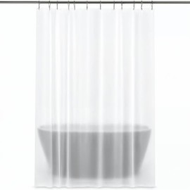 Epica - Cortina de Regadera – Forro de Cortina de Ducha de Vinilo Transparente Resistente 72x72 Pulgadas – Resistente a Manchas y Espuma...