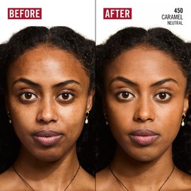 Rimmel London Kind & Free BLUR IT OUT Mattierende Foundation, 450, Caramel, Ganztägiger Glanzkontrolle, Make-up mit leichtem Matt-Finish, 30 ml