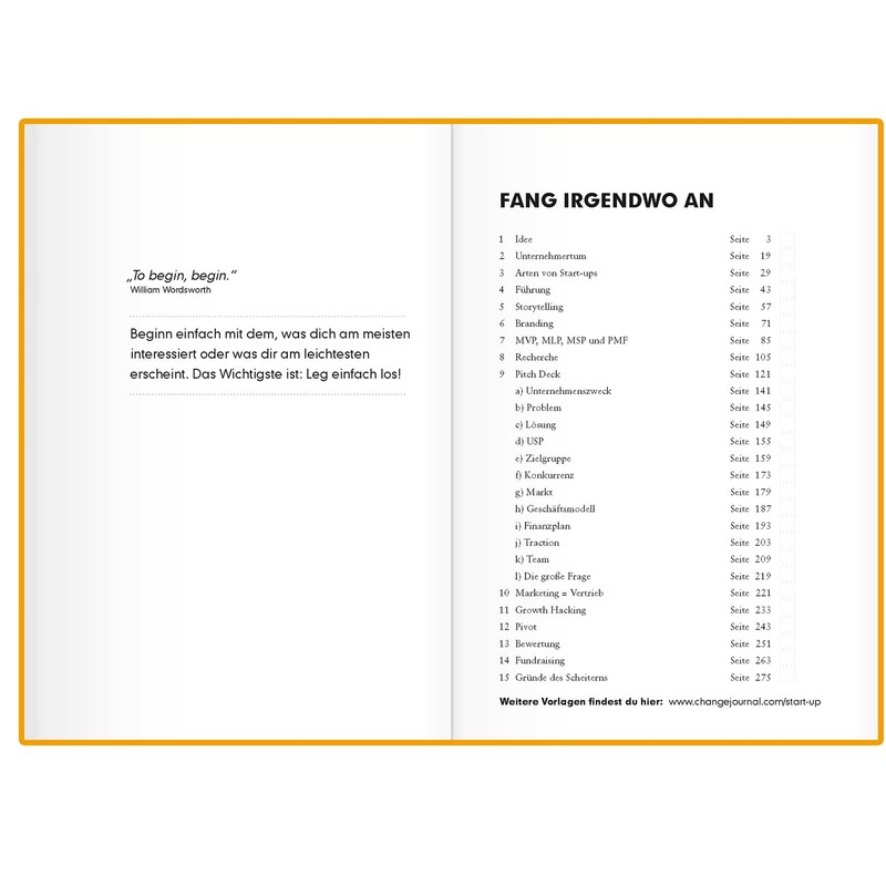 LEUCHTTURM1917 363841 Start-up Journal, Hardcover, 294 Numbered Pages, German, Rising