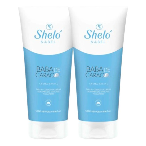 Crema Facial Baba De Caracol Shelo Nabel® 250ml. 2 Piezas