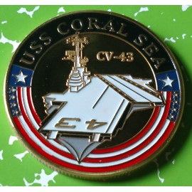 Navy USS Coral Sea CV-43#1132 Military Honor Challenge Coin