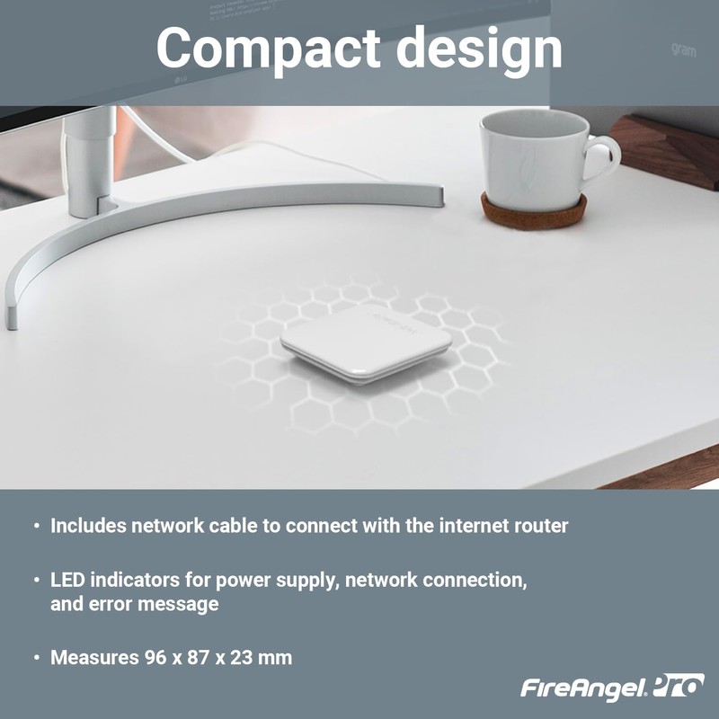 FireAngel FP1000W2-R Smart Gateway Hub for Pro Connected Interlinked, Wireless,