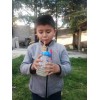 Mini Vitrolero De Plastico De 500ml Con Popote Espiral 12pzs