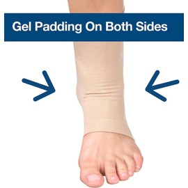 Ankle Bone Protection Socks Malleolar Sleeves with Gel Pads for Boots Skates Splints Braces - 1 Pair