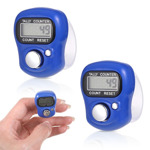 Pack of 2 Digital Finger Counter, Electronic Finger Counter, Row