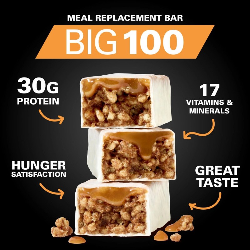 Met-Rx Big 100 Colossal Protein Bars, Vanilla Caramel Churro Meal