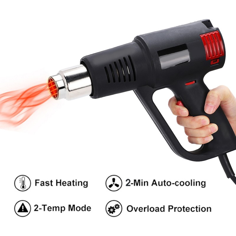 Hot Air Gun 2000W LED Sewing Light Heat Shrinkable Tube