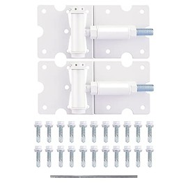 Bordersmover Self-Closing Gate Hinges, Heavy Duty for Vinyl/ Wood/Metal Fence, Pack of 2, with Self-Tapping Screws and Adjuster Tool