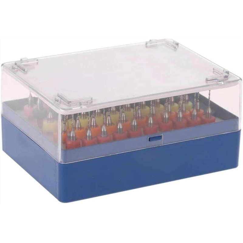 50pcs 0.5+0.6+0.7+0.8+0.9mm Tungsten Carbide Micro Drill Bits Set Engraving Tools