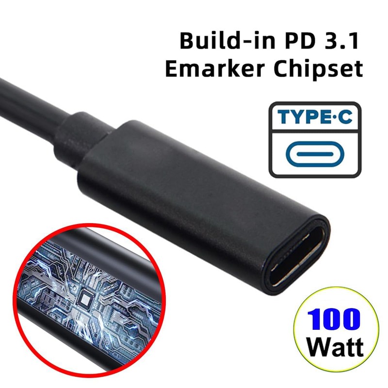 100W PD Power Charger Tip USB C to Slim Laptop