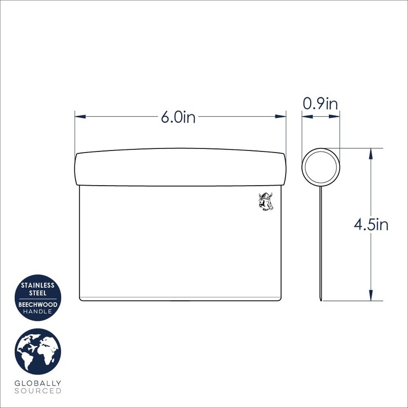 Nordic Ware Dough Cutter with Beechwood Grip, Stainless Steel Blade