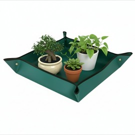 Owl Focus Plant Repotting Mat for Plants, Gardening Hand Tools for Gardeners, Oxford Cloth,29.5 x 29.5in(75x75cm)
