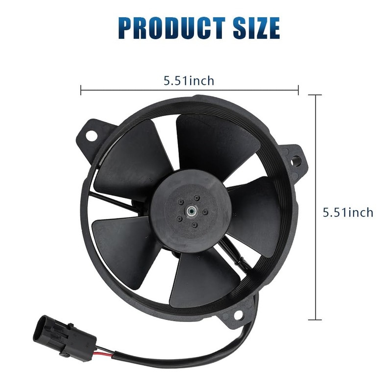 5.2" Puller Fan Replace 30103059, 12V 342 cfm Radiator Cooling