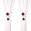 SUQ I OME 2 Pieces Handmade Artificial Flower Curtain Holdbacks,Curtain