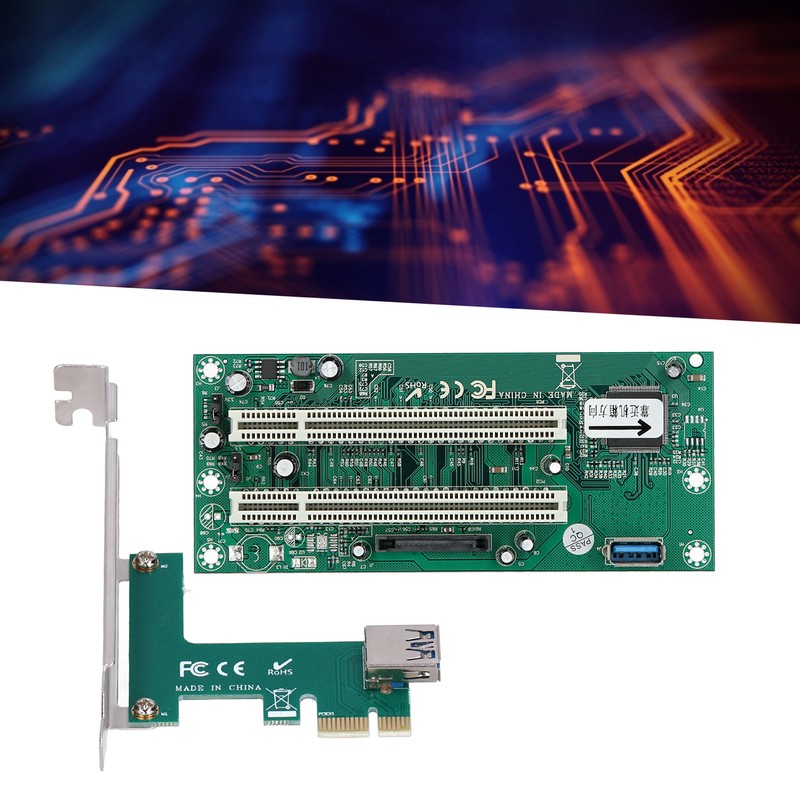 ST46 Mini PCIE X1 to Dual PCI Riser Card Expansion