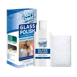 EnduroShield Shower Door Glass Polish – Water Spot Remover & Hard Water Stain Cleaner for Cloudy Shower Doors – Removes Soap Scum, Limescale & More – 7.4 fl oz