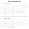 Razo White Oak Wood Flush Mount Floor Register Vent Cover,