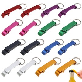 16 Stück Flaschenöffner Schlüsselanhänger,Flaschenöffner,Aluminium Bierflaschenöffner,Schlüsselanhänger Flaschenöffner,Bieröffner,Flaschenöffner Rohling,für Bar Party Camping und Familie(8 Farben)