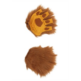 Lion Paws Fingerless Gloves Standard, brown