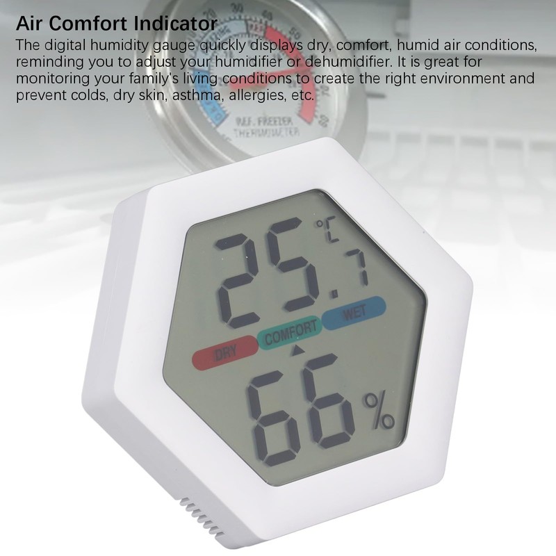 Digital Thermometer Hygrometer, Indoor Temperature and Humidity Gauge, with Air