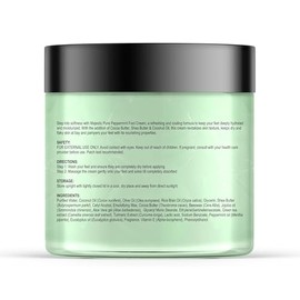 MAJESTIC PURE Crema Para Pies Con Menta, Crema Calentadora - Callos, Pies, Manos, Tacones, Codos, Uñas Y Rodillas - Suaviza E Hidrata La Piel - 8 Oz