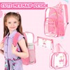 3 Pcs Clear Backpacks for Girls Boys, Heavy Duty 17
