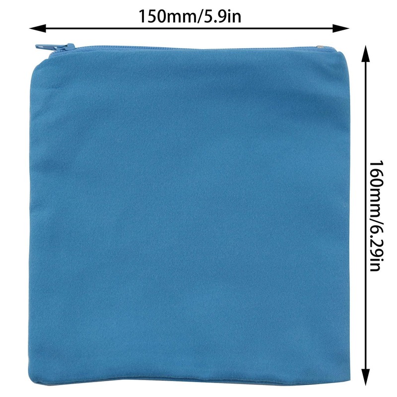 XGNG 6pcs Silver Zipper Storage Bag Velvet Jewelry Bag Dustproof
