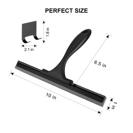 SetSail Squeegee for Shower Glass Door Stainless Steel Shower Squeegee for Glass Doors All-Purpose Window Squeegee for Tile Shower Walls, Sink, Mirror, Bathroom, Car Window Cleaning 10 Inches