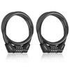 2 X FITTOO Cable Lock 65CM, Bike Bicycle Lock, Combination