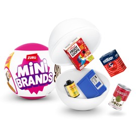 Mini Brands Retro Single Capsule with 60+ Mystery Mini's to Collect, Real Licenses, Rare Collectibles, Blind Pack, Ages 3+